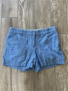 J. Crew Outlet Light Blue Beach Vibes Chambray Shorts size 8